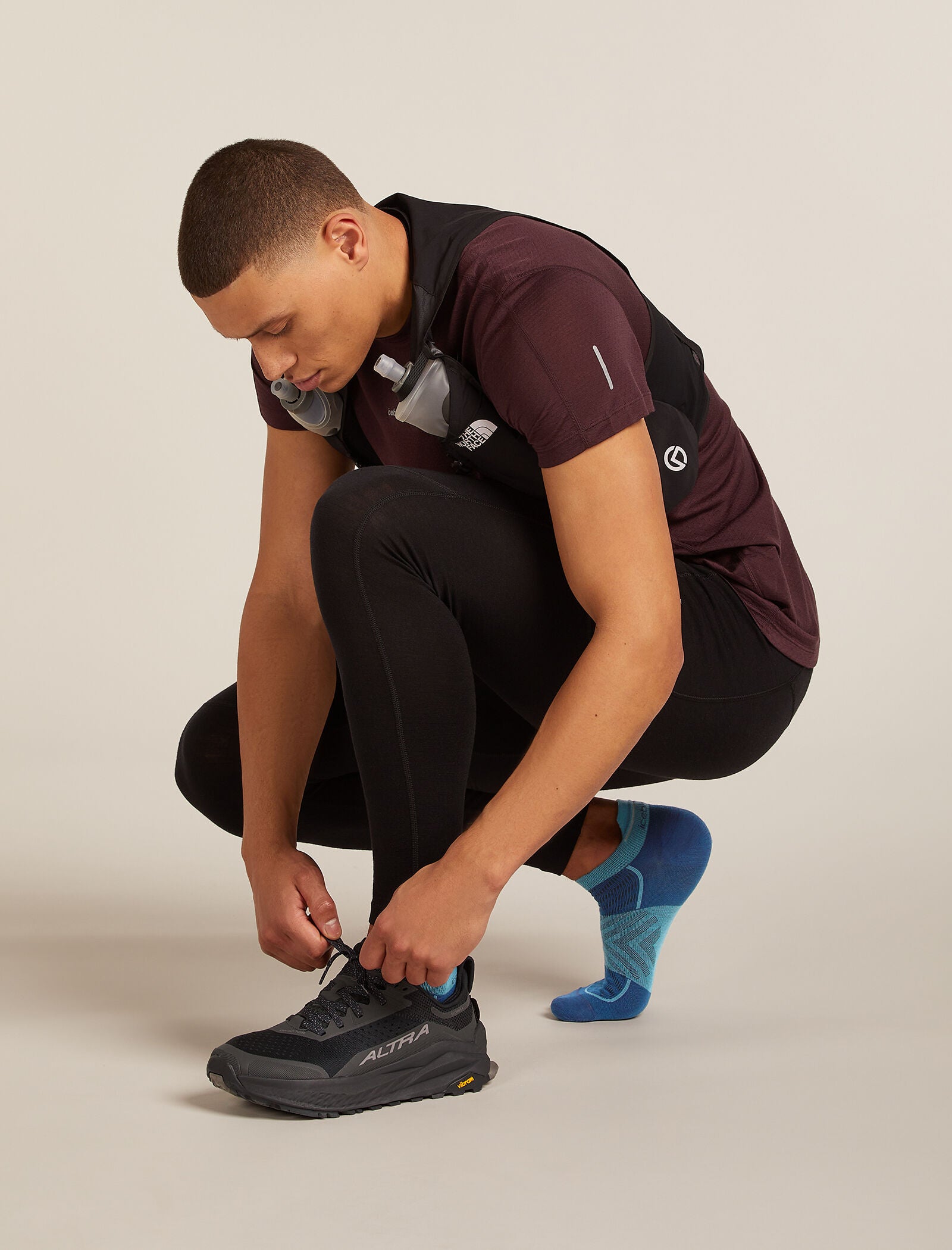 Icebreaker Mens Merino Blend Run+ Ultralight Micro Socks – Racers - Main Image