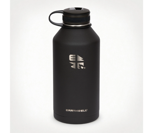 Earthwell 64oz Vacuum Bottle Volcanic Black
