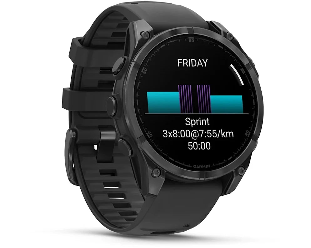 Garmin fenix 8 GPS Watch AMOLED, Glass/SS Screen, Slate Gray Bezel