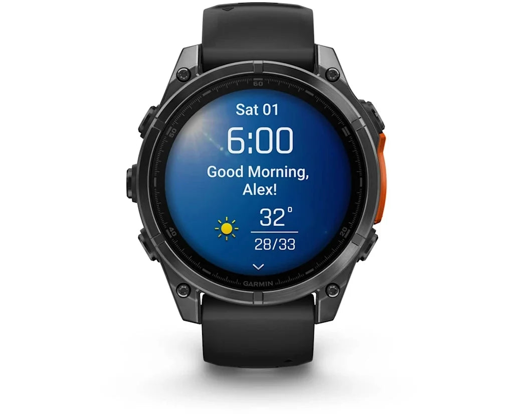 Garmin fenix 8 GPS Watch AMOLED, Glass/SS Screen, Slate Gray Bezel
