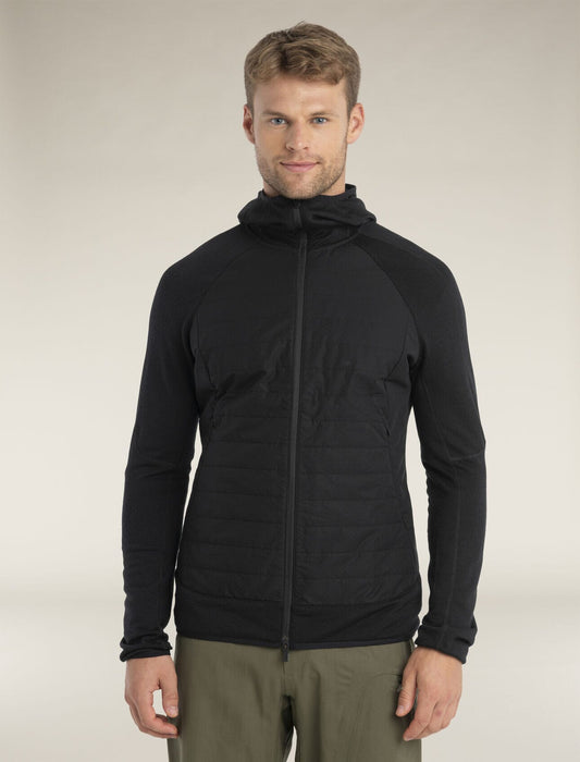 Icebreaker Mens Quantum Hybrid LS Zip Hoodie