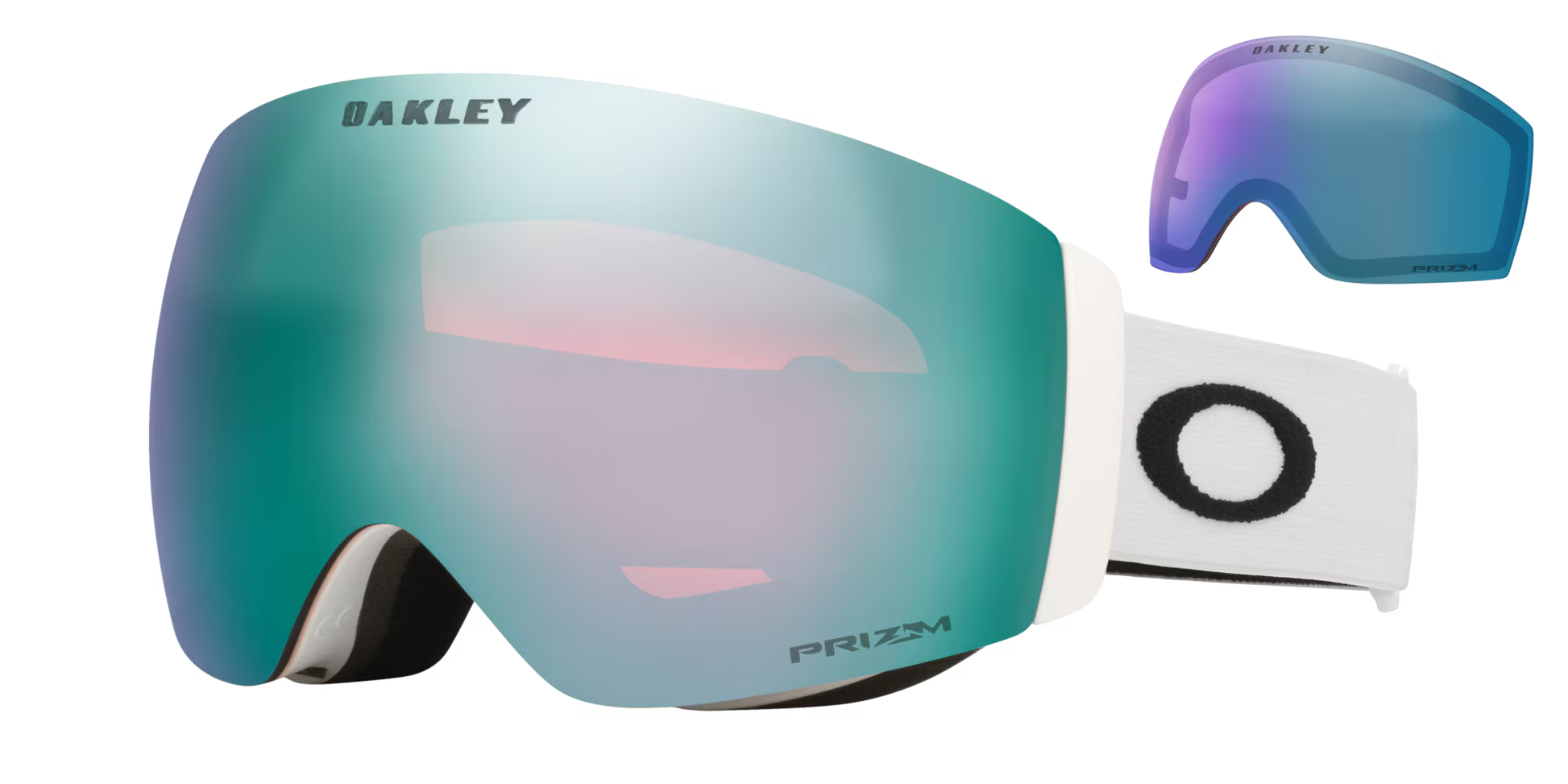 Oakley Flight Deck Pro M Goggles Prizm Sapphire Prizm Iced White