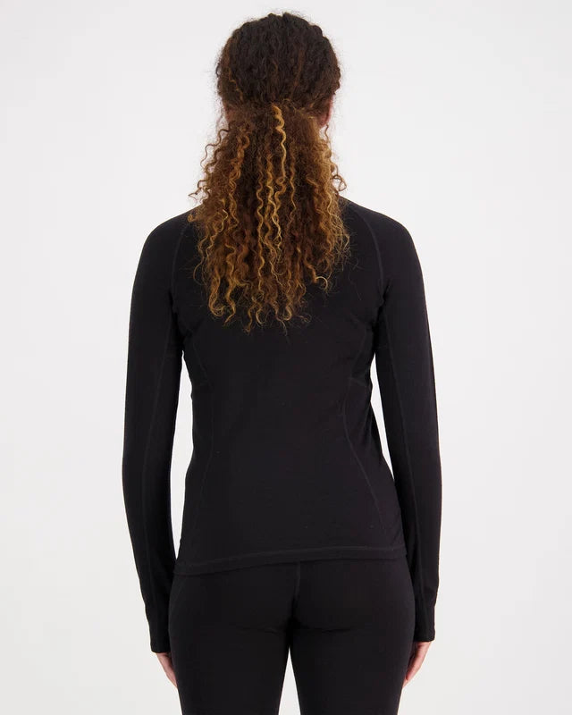 Mons Royale Womens Olympus Merino Base Layer 1/2 Zip Long Sleeve