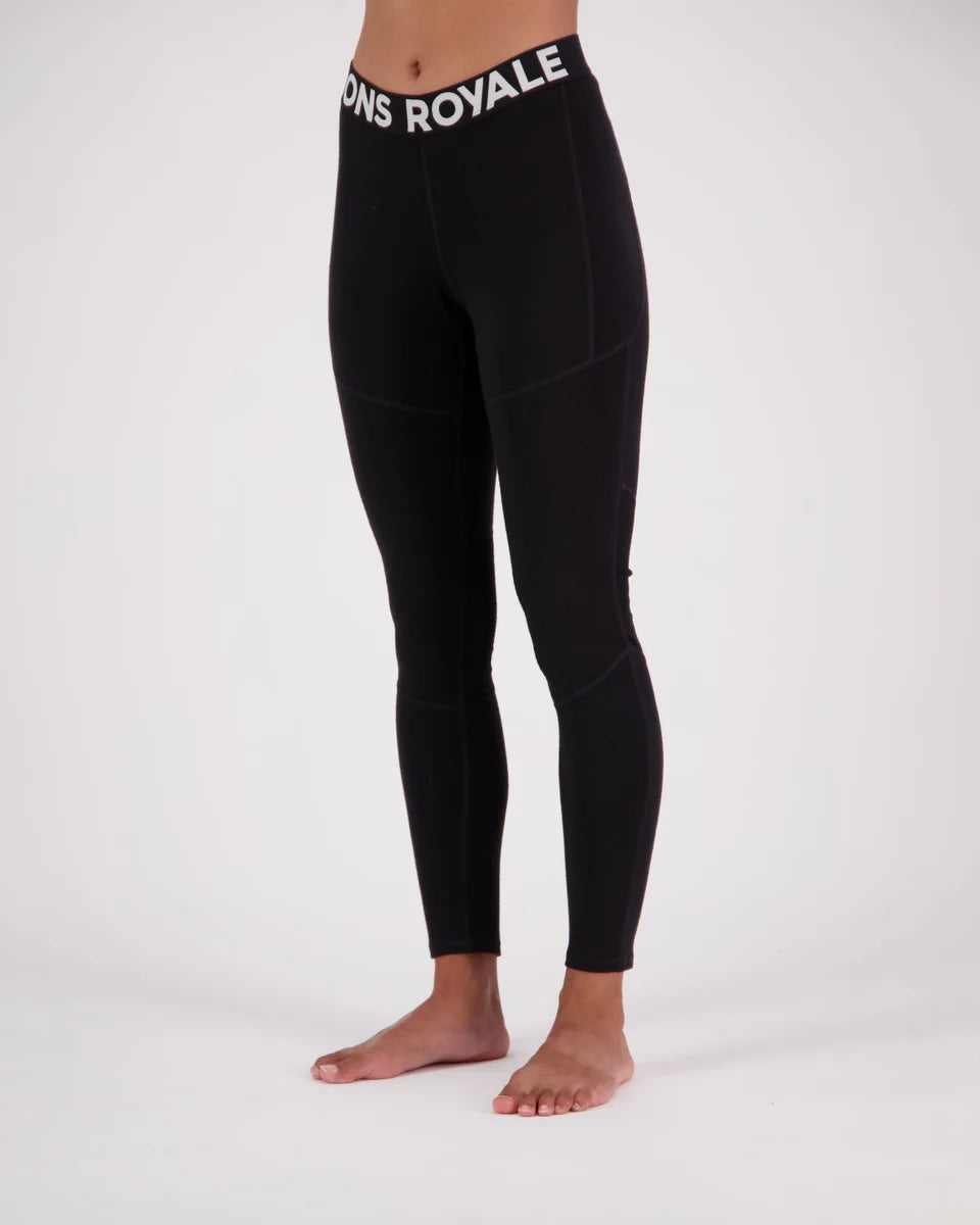 Mons Royale Womens Olympus Merino Base Layer Legging Black