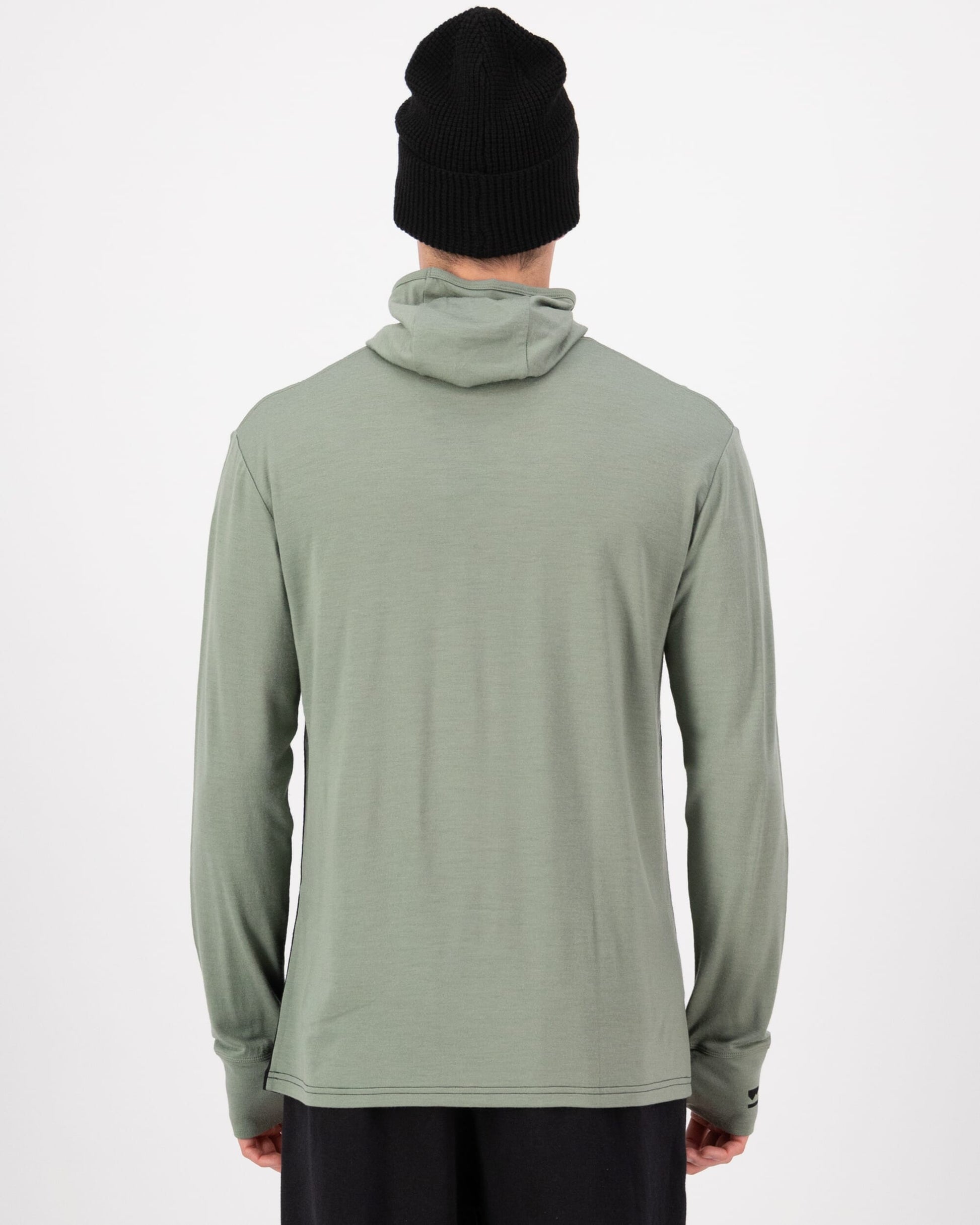 Mons Royale Mens Yotei Merino Powder Hood Long Sleeve