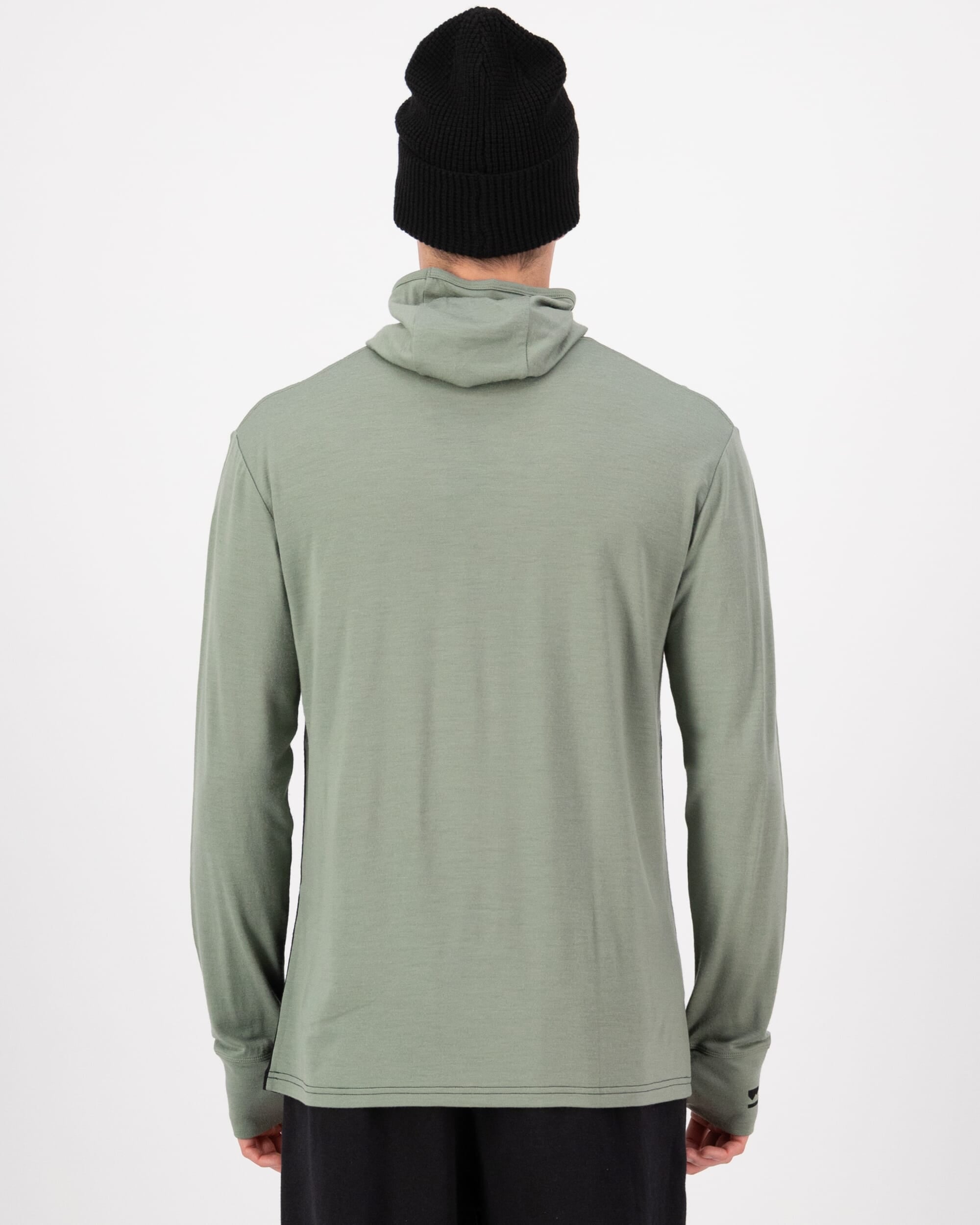 Mons Royale Mens Yotei Merino Powder Hood Long Sleeve