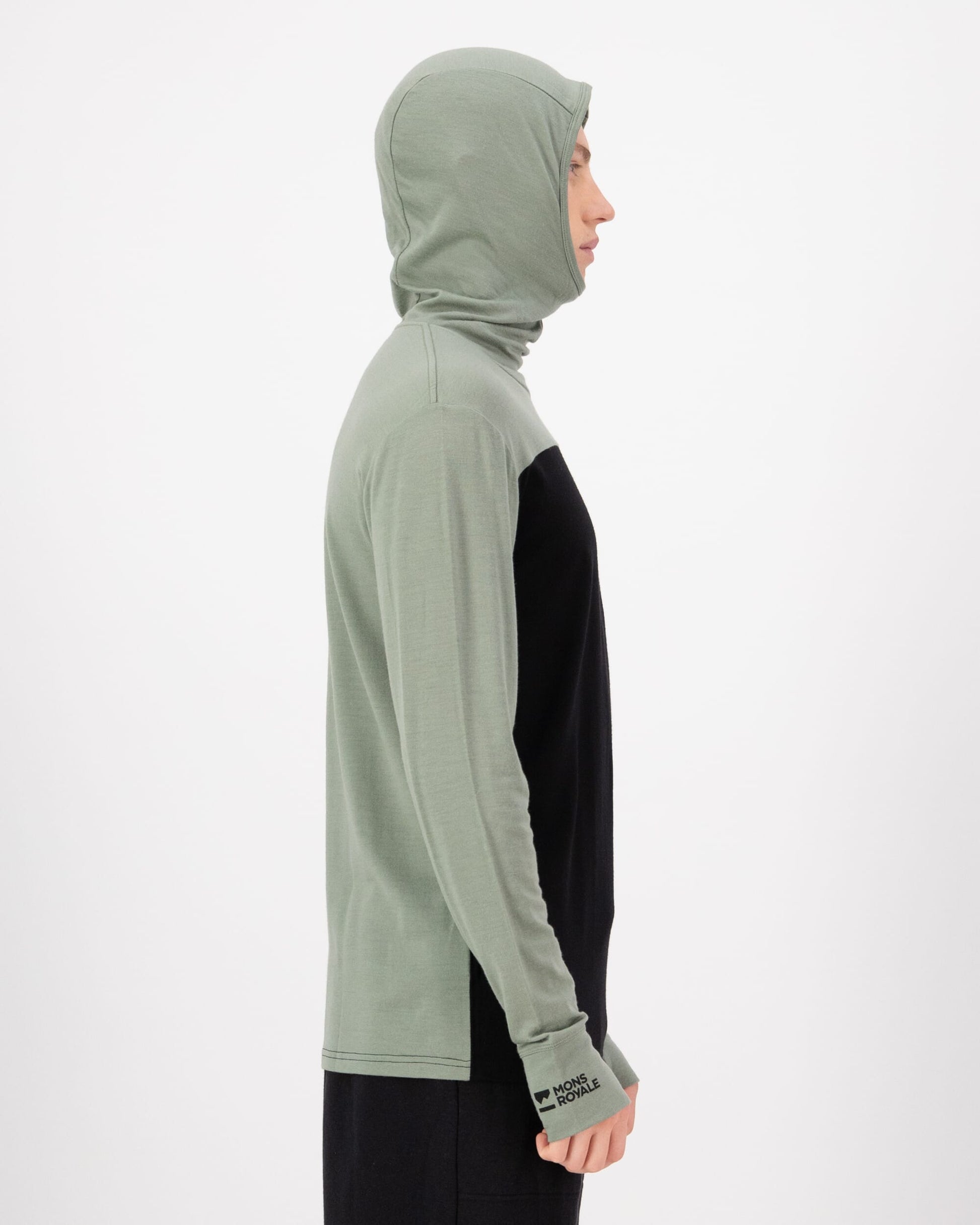 Mons Royale Mens Yotei Merino Powder Hood Long Sleeve