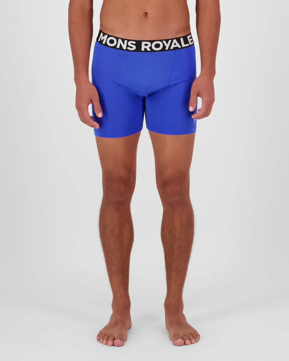 Mons Royale Mens Hold 'em Merino Boxer Ultramarine