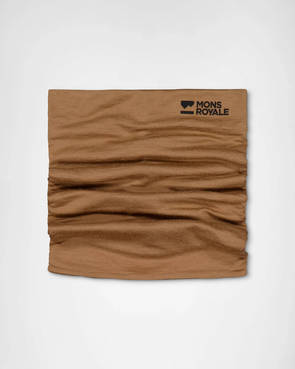Mons Royale Double Up Merino Neckwarmer One Size Toffee
