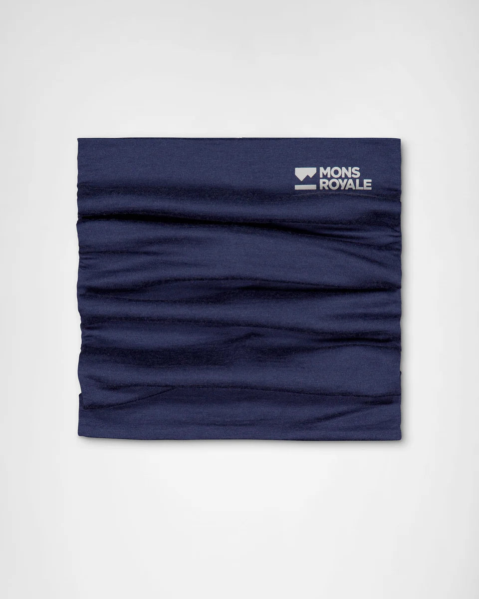 Mons Royale Double Up Merino Neckwarmer One Size Midnight
