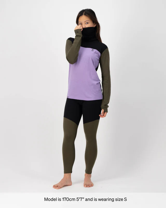 Mons Royale Womens Yotei Merino High Neck Long Sleeve