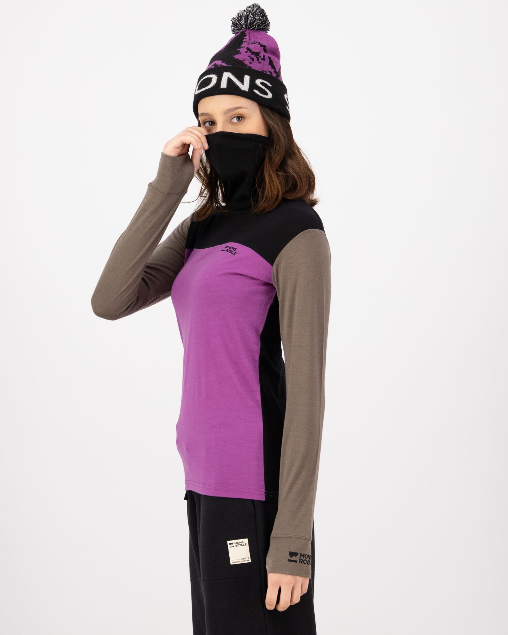 Mons Royale Womens Yotei Merino High Neck Long Sleeve
