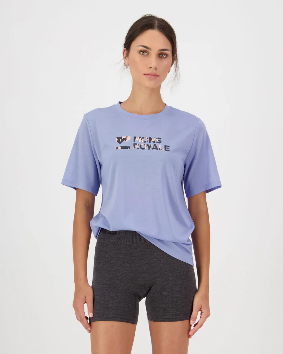 Mons Royale Womens Icon Merino T-Shirt Skyline