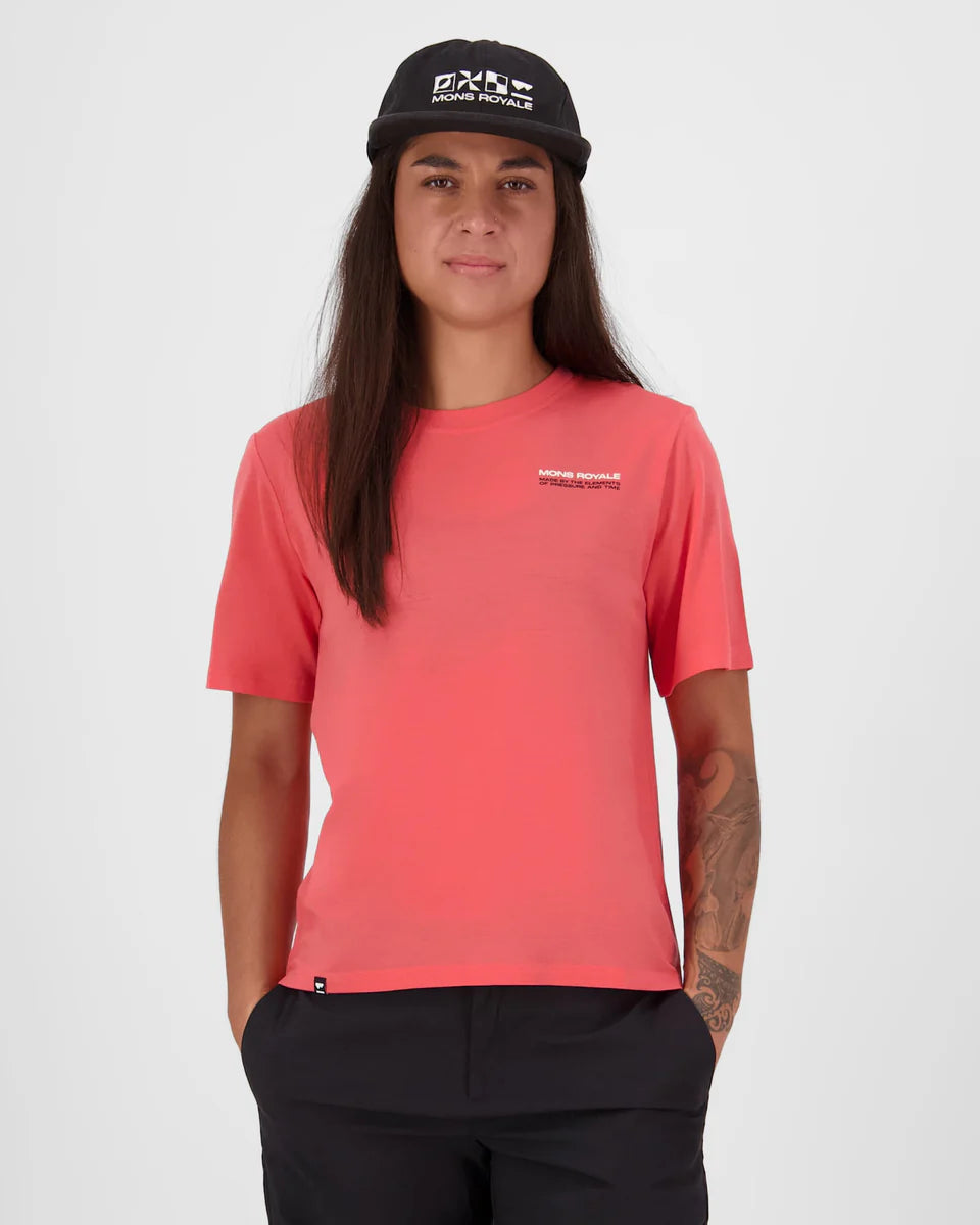 Mons Royale Womens Icon Merino T-Shirt Watermelon
