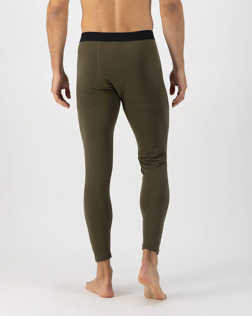 Mons Royale Mens Cascade Merino Base Layer Legging Dark Olive