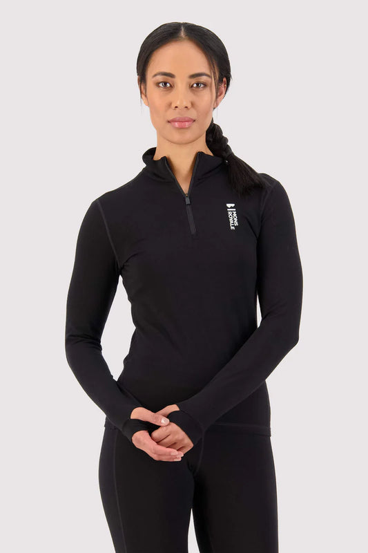 Mons Royale Womens Cascade Merino Flex 200 1/4 Zip