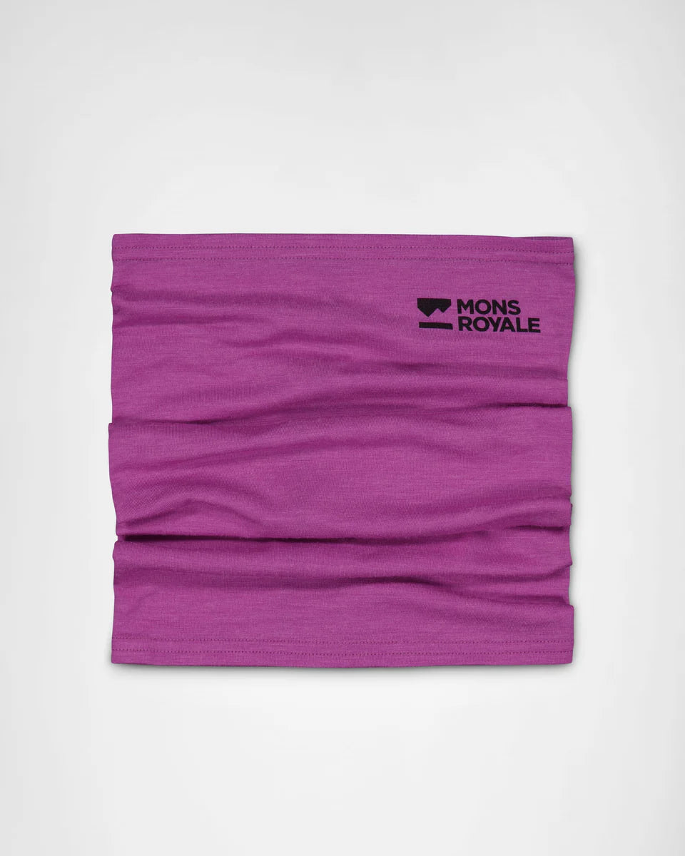 Mons Royale Daily Dose Merino Neckwarmer One Size Purple Bolt