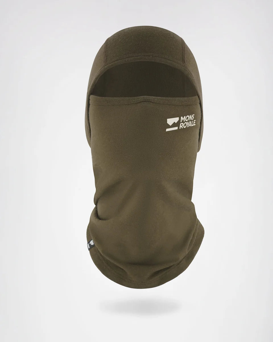 Mons Royale Santa Rosa Merino Balaclava Dark Olive