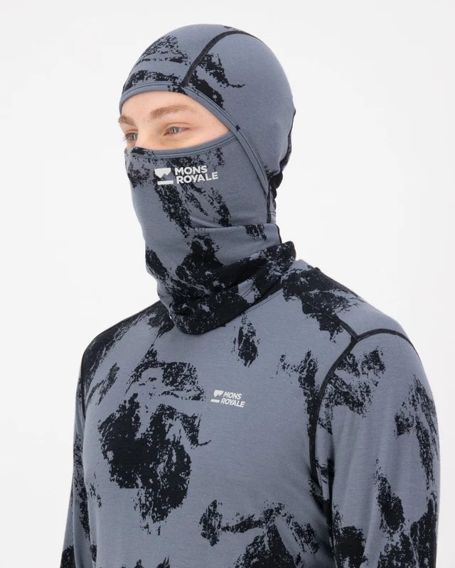 Mons Royale Santa Rosa Merino Balaclava Mtn Pixel Grey