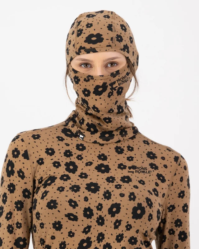 Mons Royale Santa Rosa Merino Balaclava Aoraki Lily Toffee