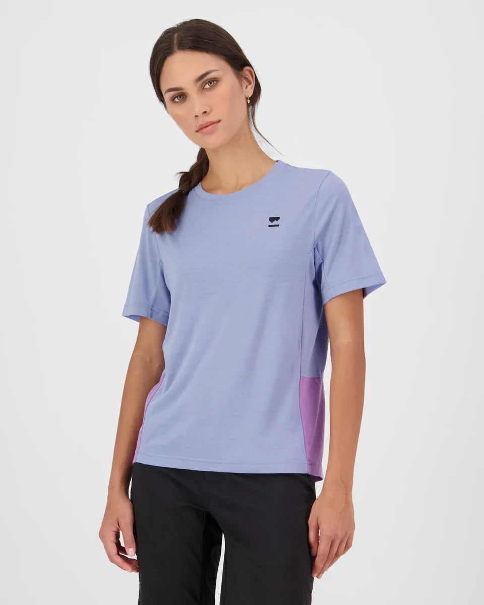 Mons Royale Womens Tarn Merino T-Shirt Skyline Bloom