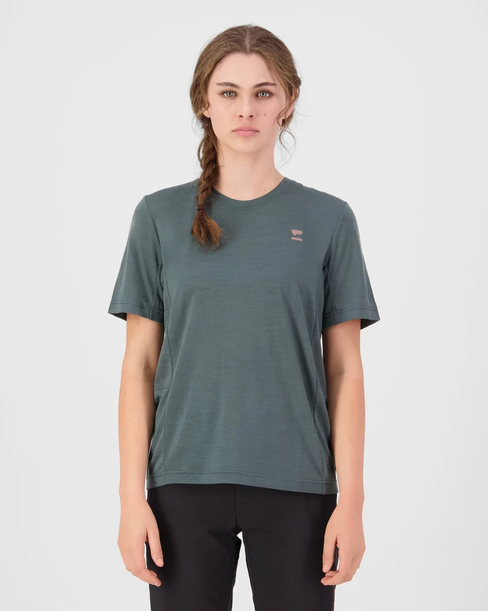 Mons Royale Womens Tarn Merino T-Shirt Dark Cypress