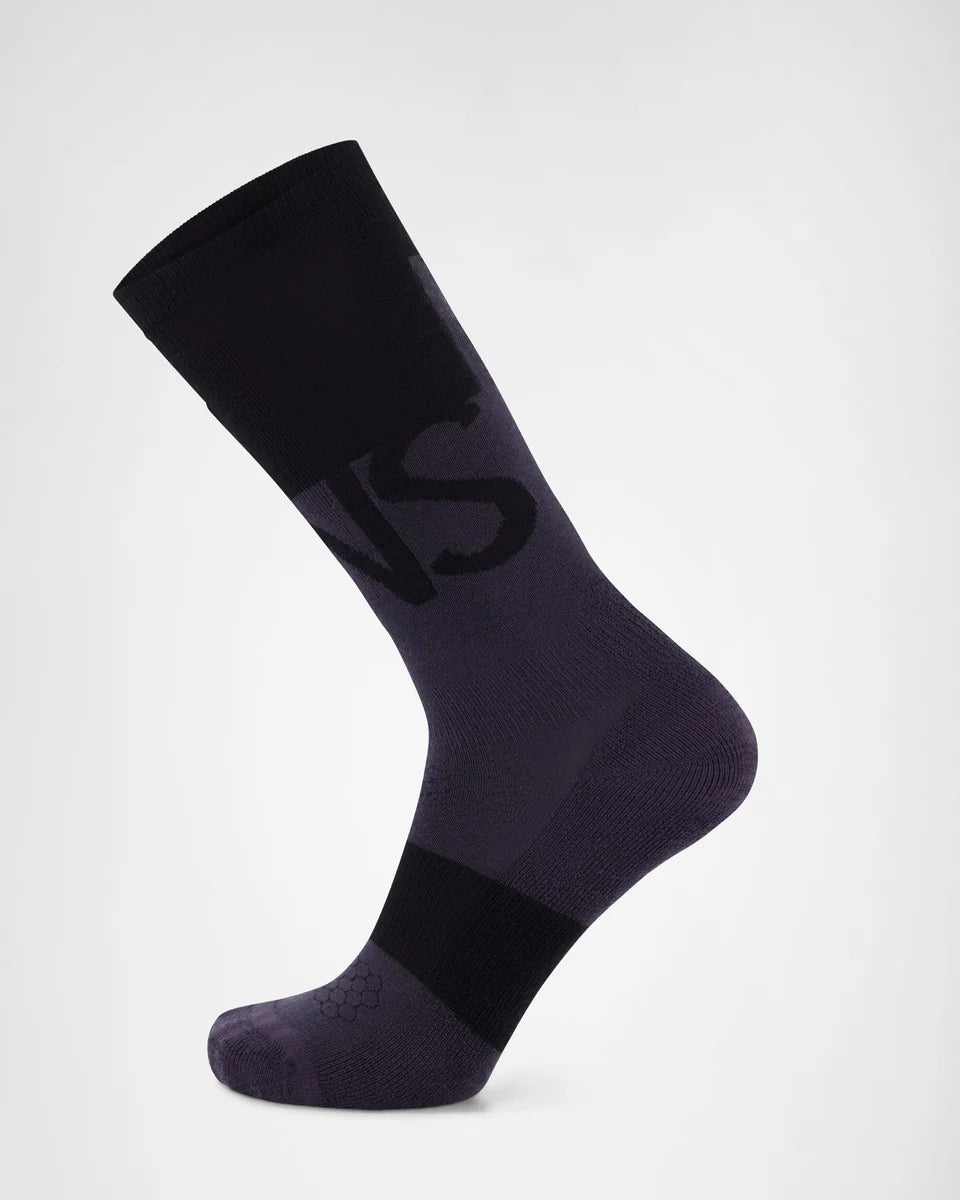 Mons Royale Ultra Cushion Merino Snow Sock Black 9 Iron