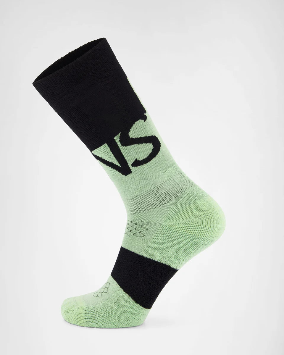 Mons Royale Ultra Cushion Merino Snow Sock Matcha Black