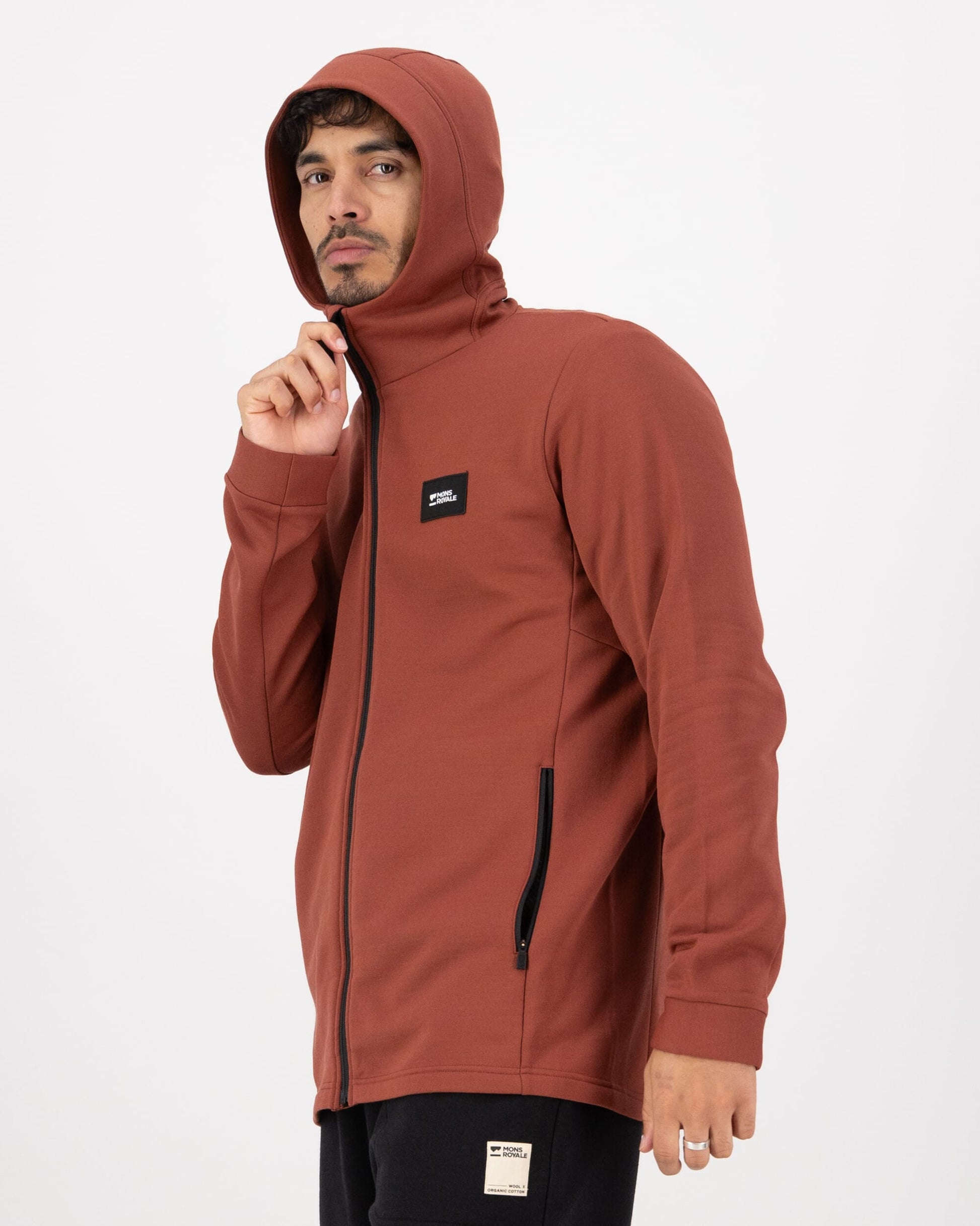 Mons Royale Mens Arcadia Merino Fleece Hoody