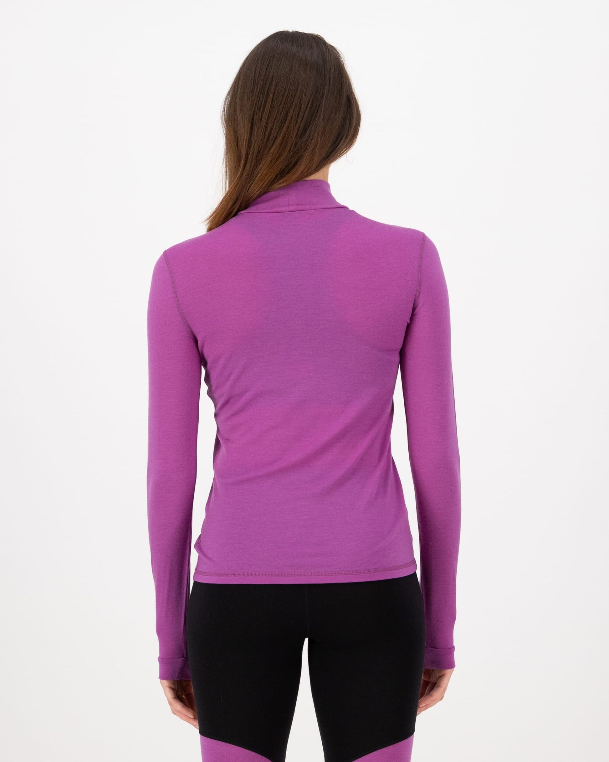 Mons Royale Womens Cascade Merino Base Layer Mock Neck Long Sleeve