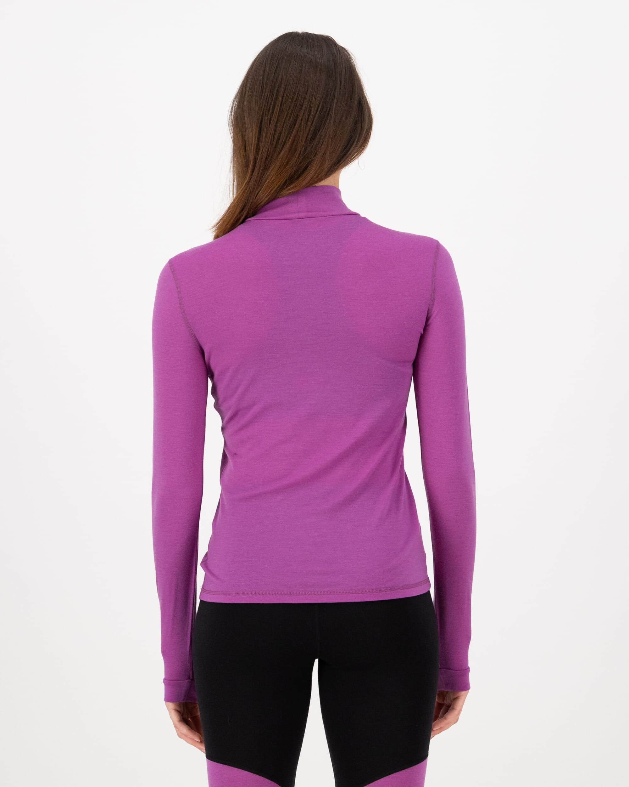 Mons Royale Womens Cascade Merino Base Layer Mock Neck Long Sleeve