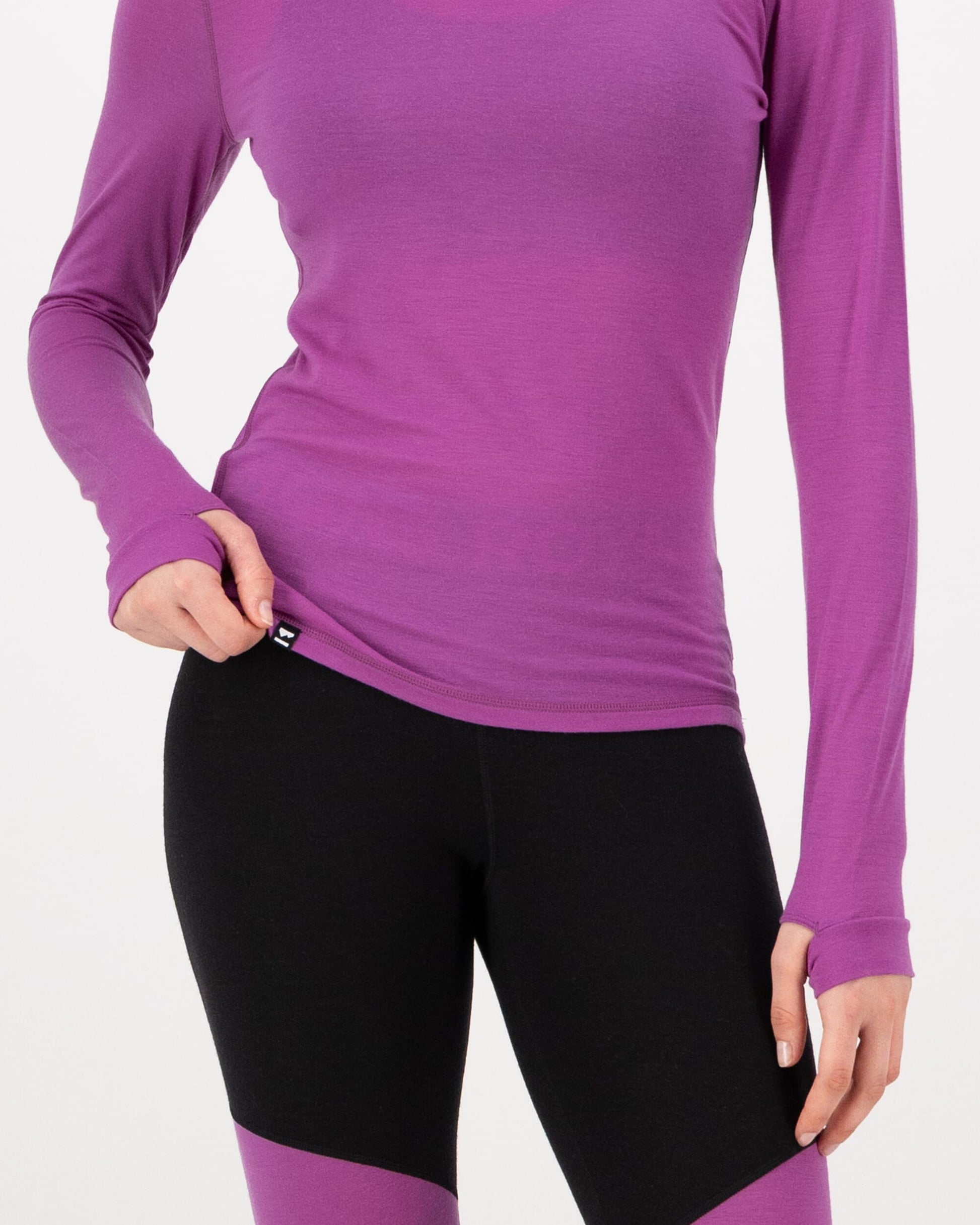 Mons Royale Womens Cascade Merino Base Layer Mock Neck Long Sleeve