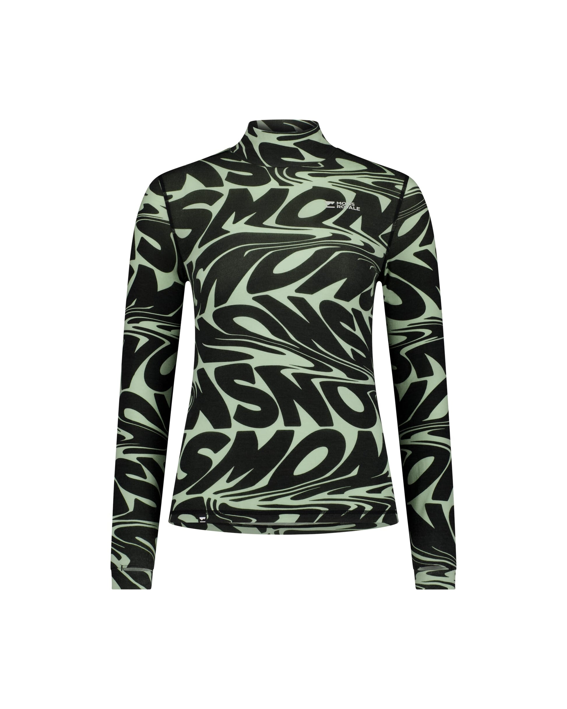 Mons Royale Womens Cascade Merino Base Layer Mock Neck Long Sleeve