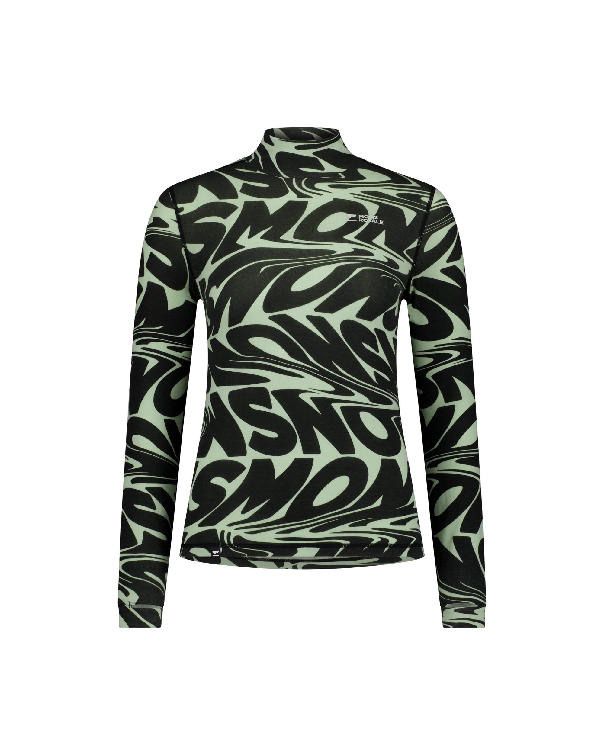 Mons Royale Womens Cascade Merino Base Layer Mock Neck Long Sleeve