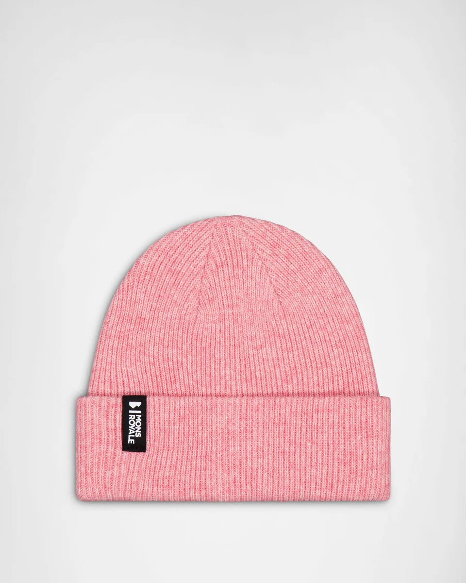 Mons Royale Chunky Logger Merino Beanie One Size Winter Rose
