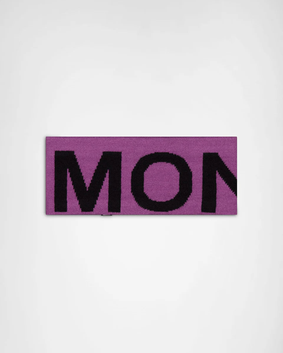Mons Royale Arcadia Merino Headband One Size Purple Bolt Black