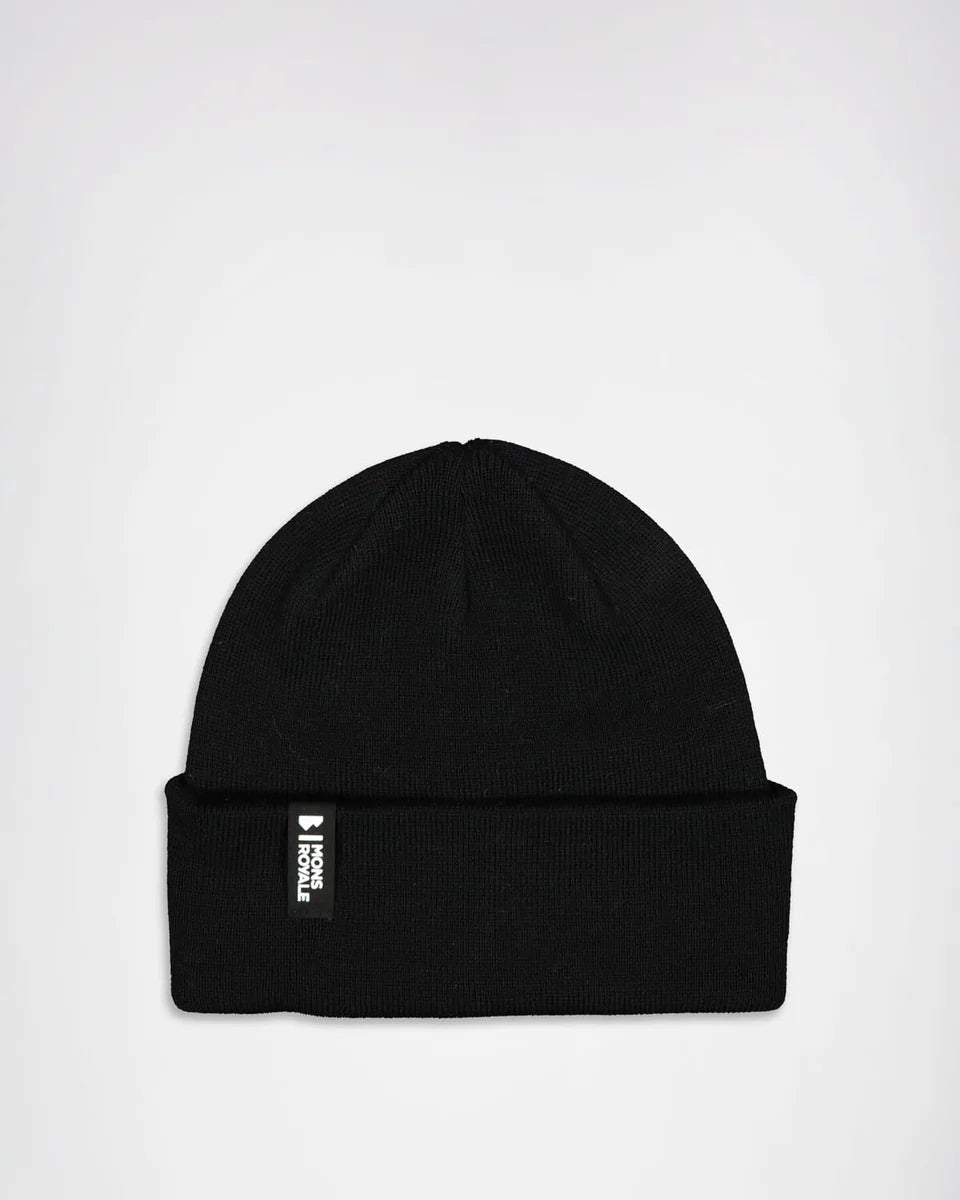 Mons Royale McCloud Merino Beanie One Size Black
