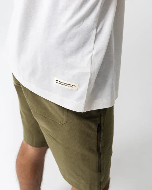 Mons Royale Mens Yonder Merino Organic Cotton T-Shirt