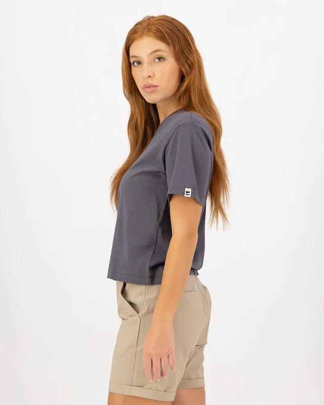 Mons Royale Womens Yonder Merino Organic Cotton T-Shirt