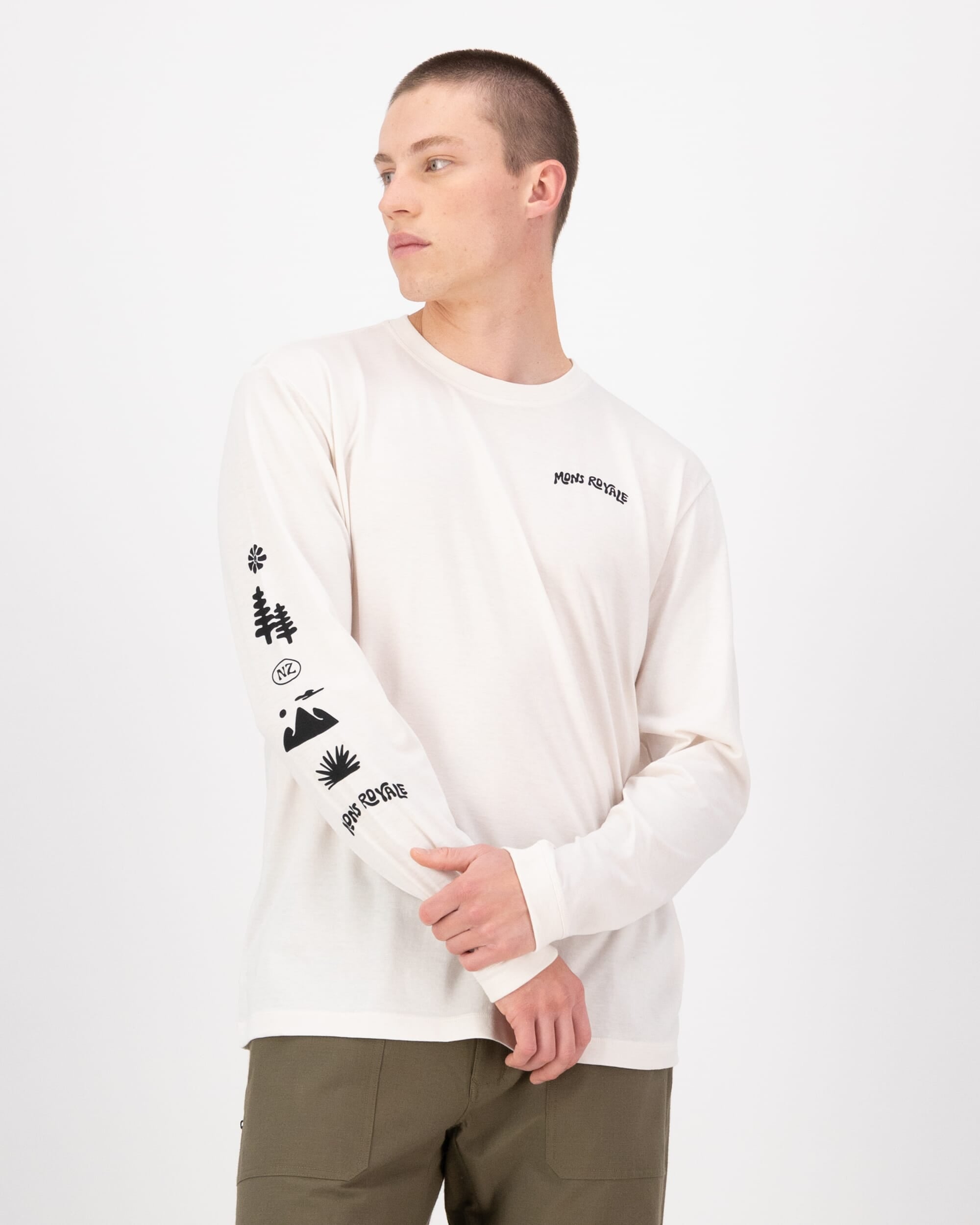 Mons Royale Mens Yonder Merino Organic Cotton Long Sleeve