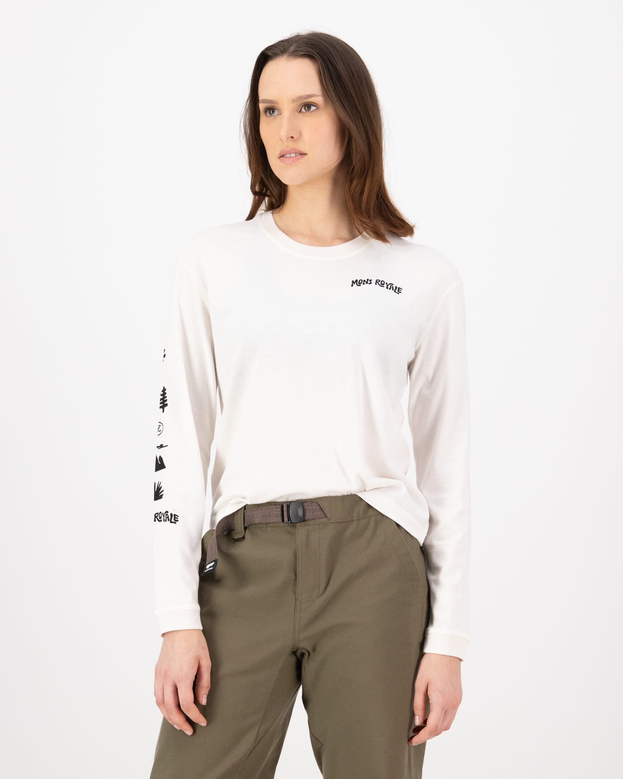 Mons Royale Womens Yonder Merino Organic Cotton Long Sleeve