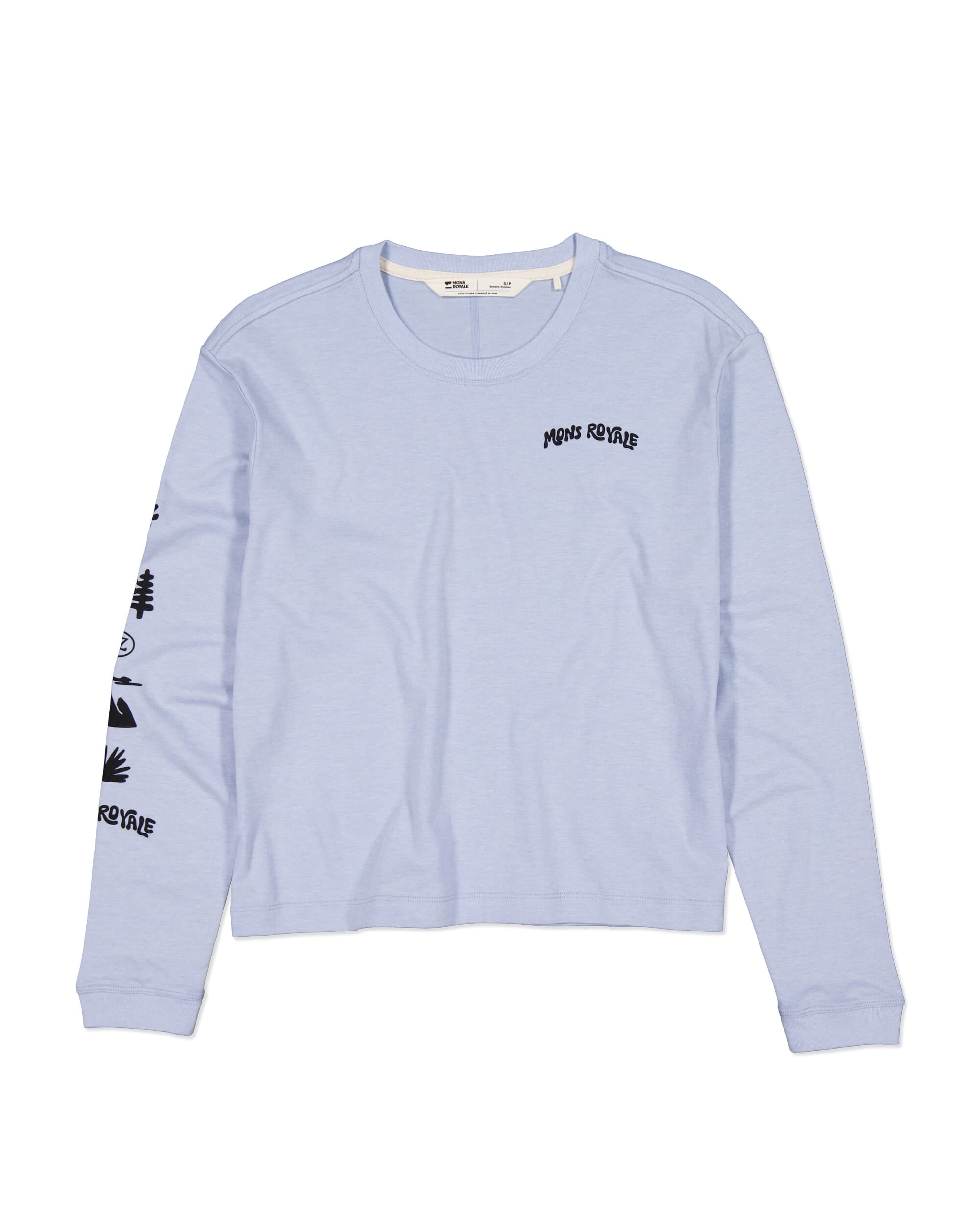 Mons Royale Womens Yonder Merino Organic Cotton Long Sleeve