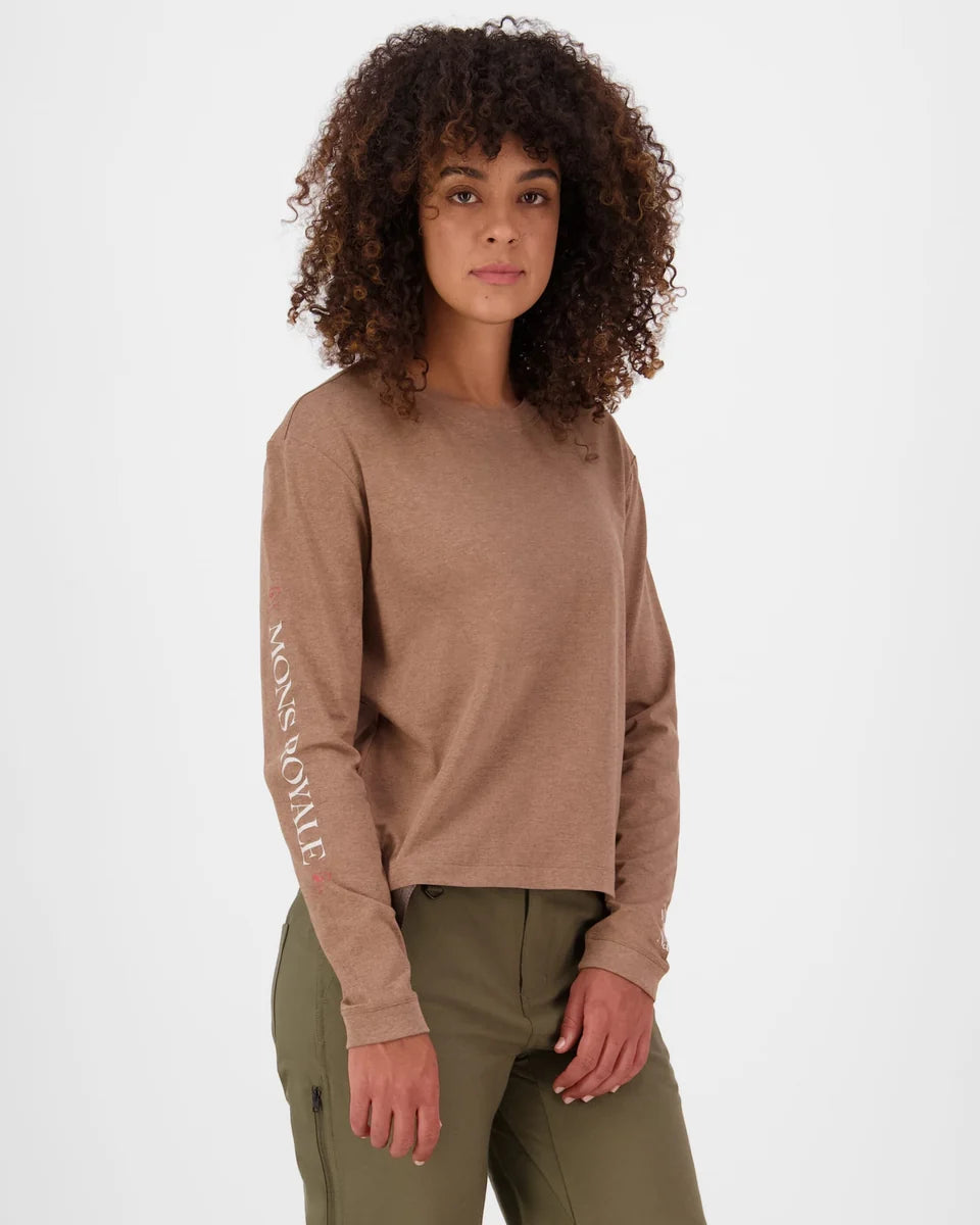 Mons Royale Womens Yonder Merino Organic Cotton Long Sleeve