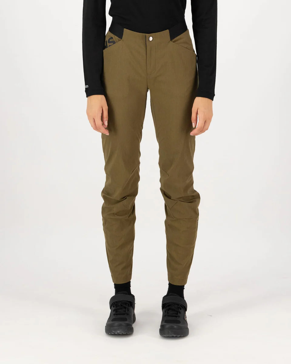 Mons Royale Womens Diversion Merino Trail Pants Dark Olive