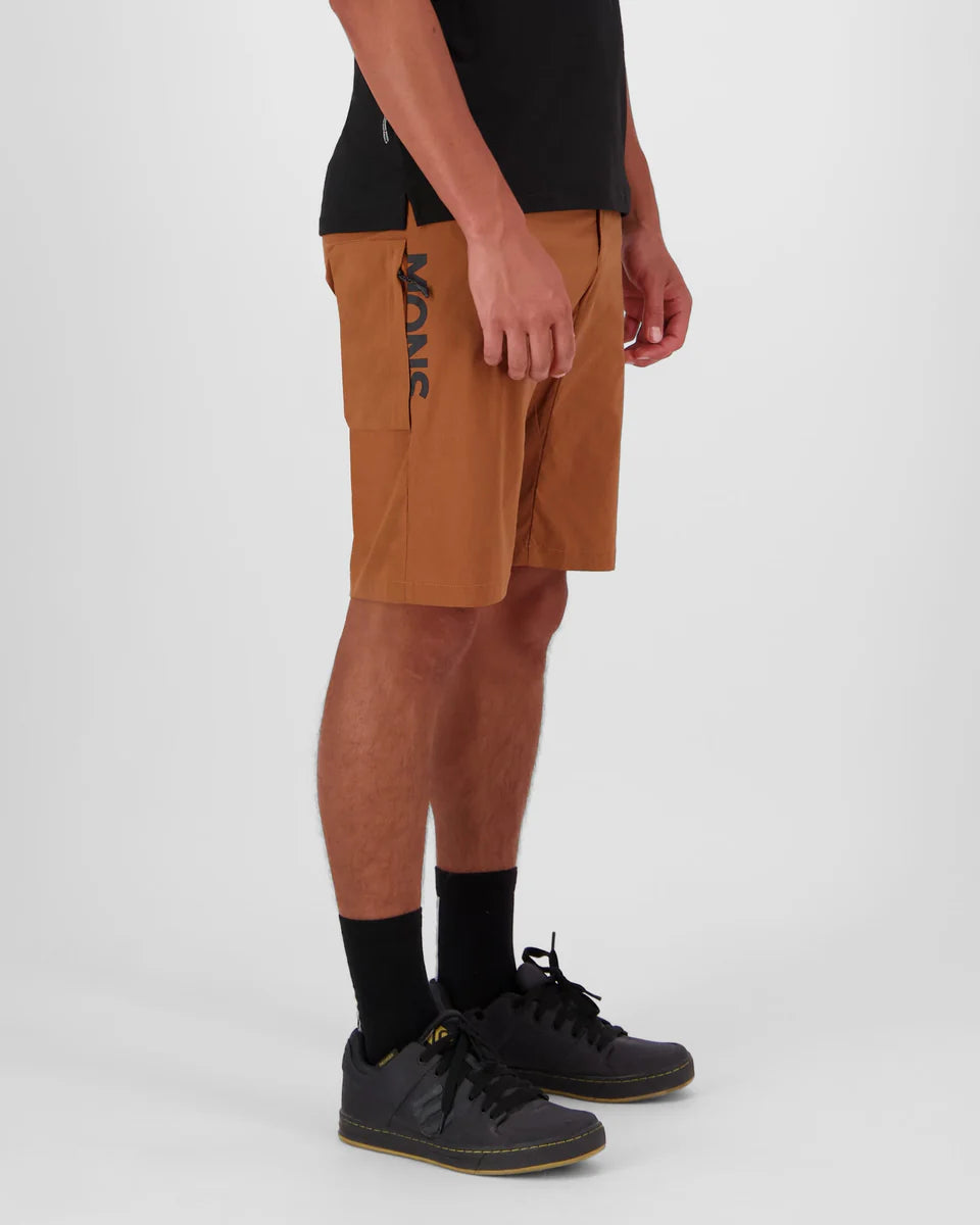 Mons Royale Mens Diversion Merino Trail Shorts Caramel