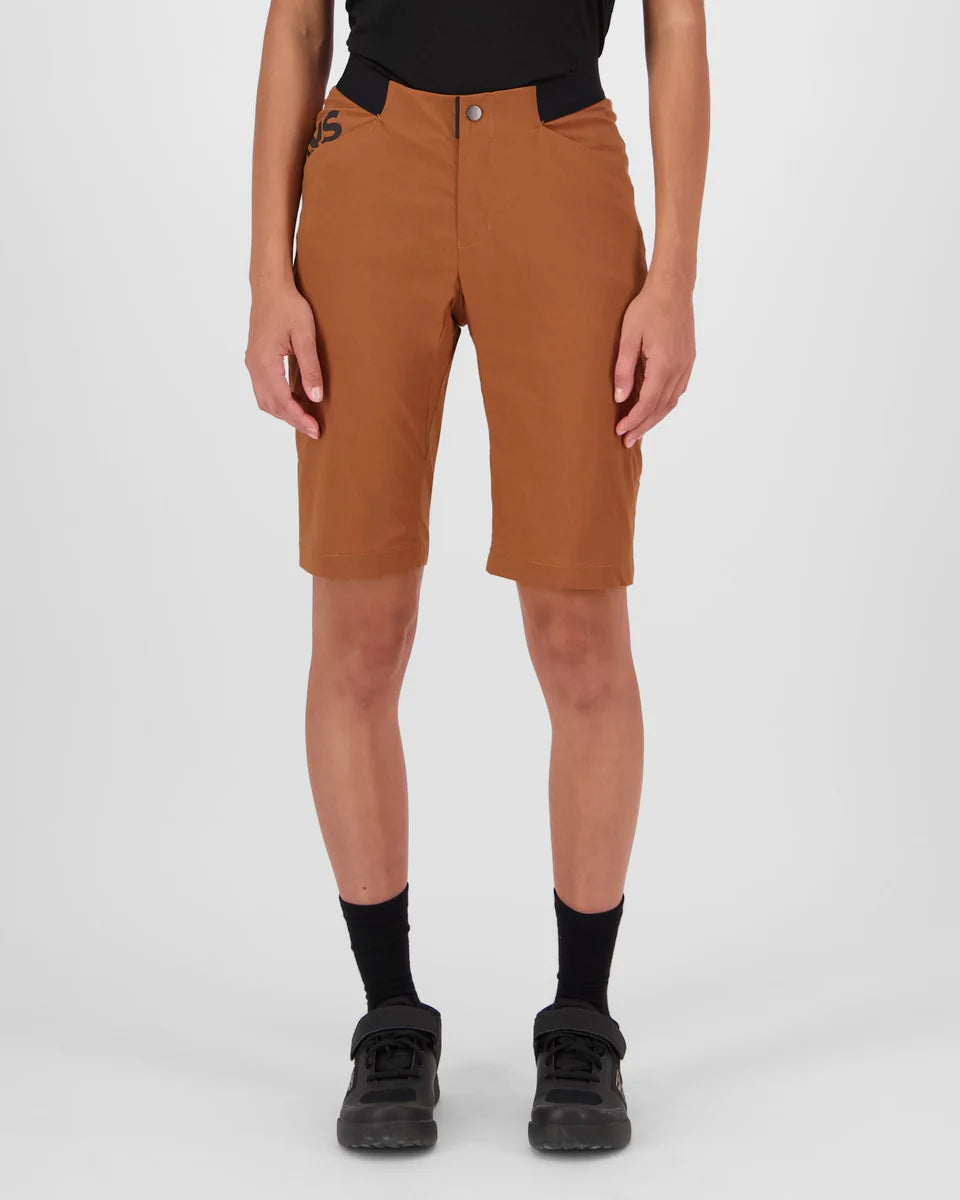 Mons Royale Womens Diversion Merino Trail Shorts Caramel
