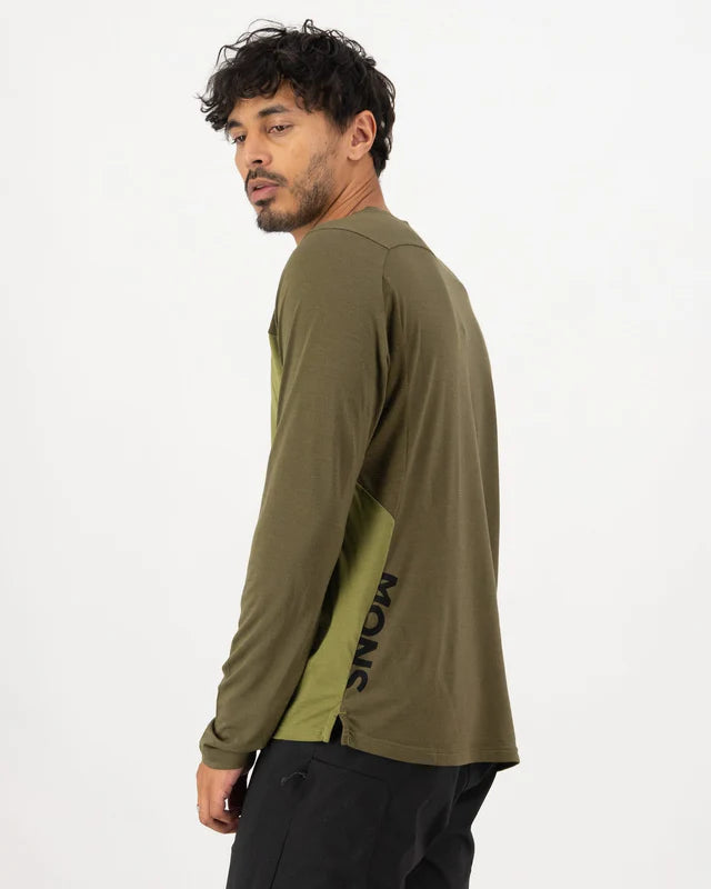 Mons Royale Mens Diversion Merino Bike Jersey Long Sleeve