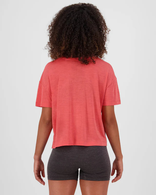 Mons Royale Womens Zephyr Merino Tencel Boxy T-Shirt