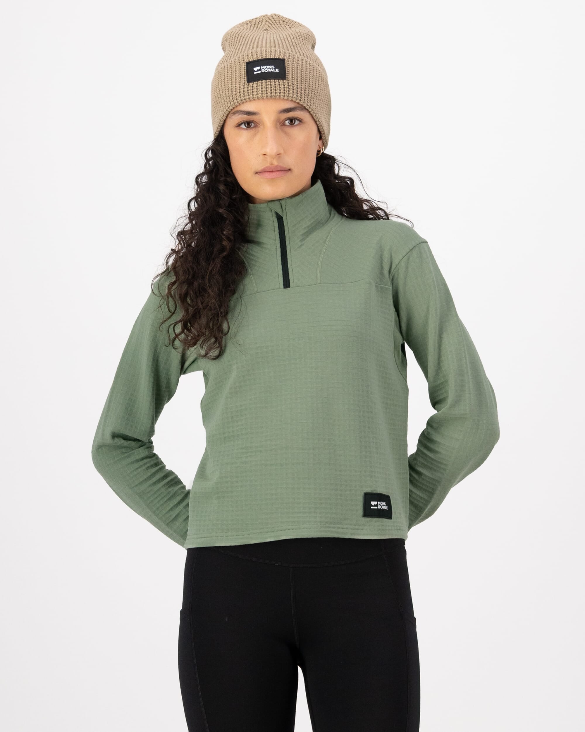 Mons Royale Womens Offgrid Merino Fleece Long Sleeve