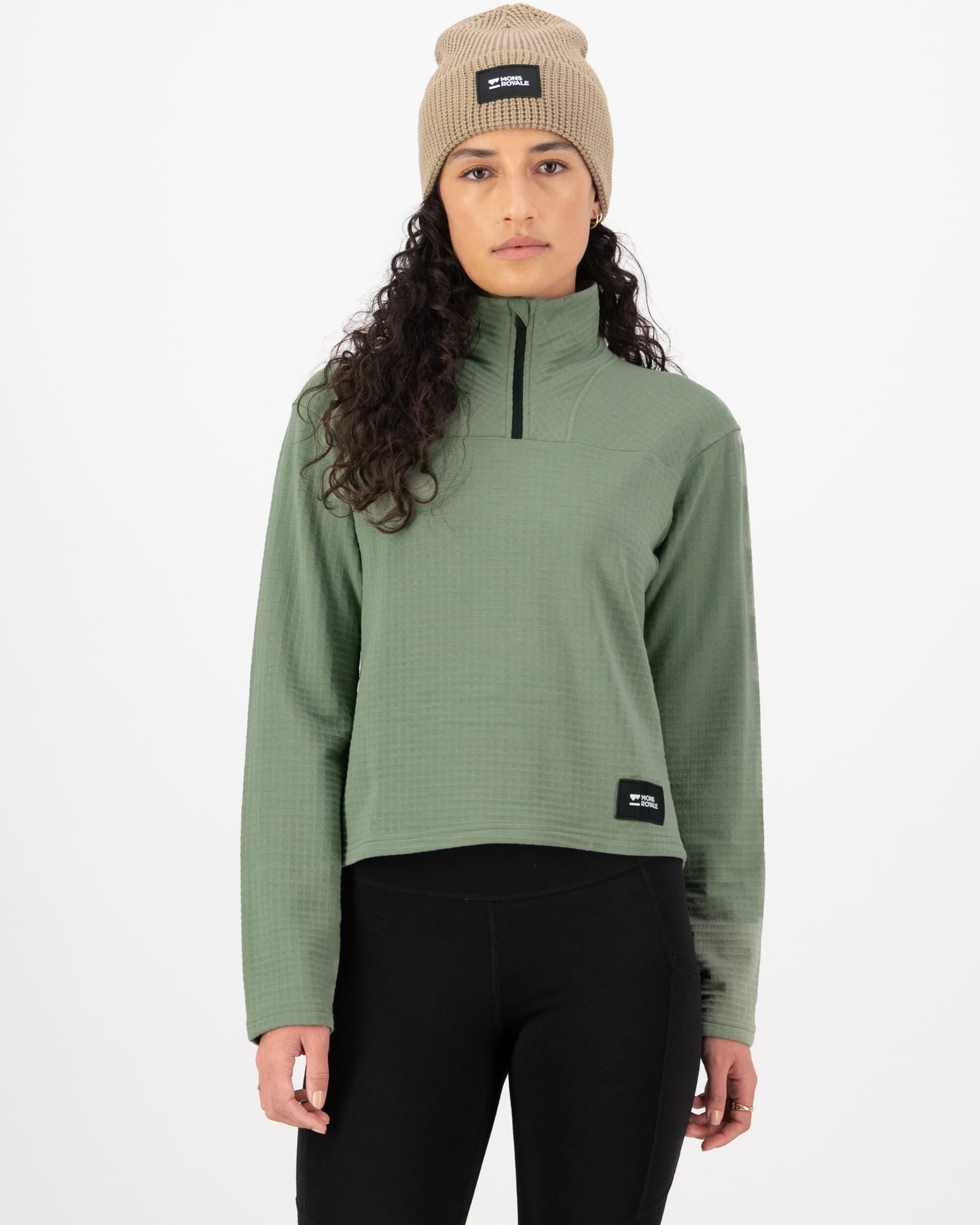 Mons Royale Womens Offgrid Merino Fleece Long Sleeve